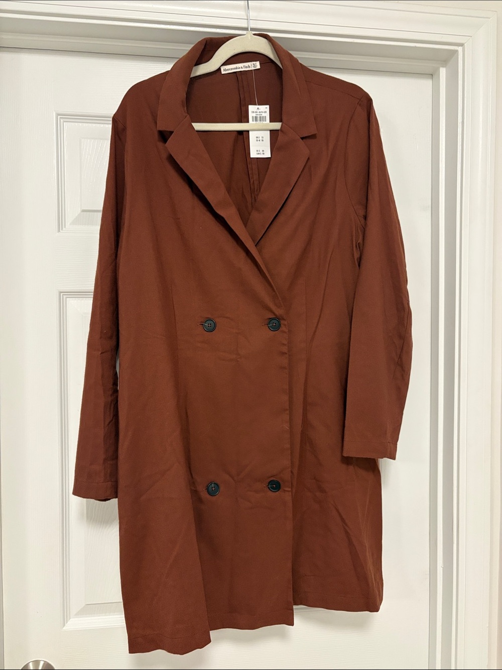 Casual Double-Breasted Women’s Dress brown